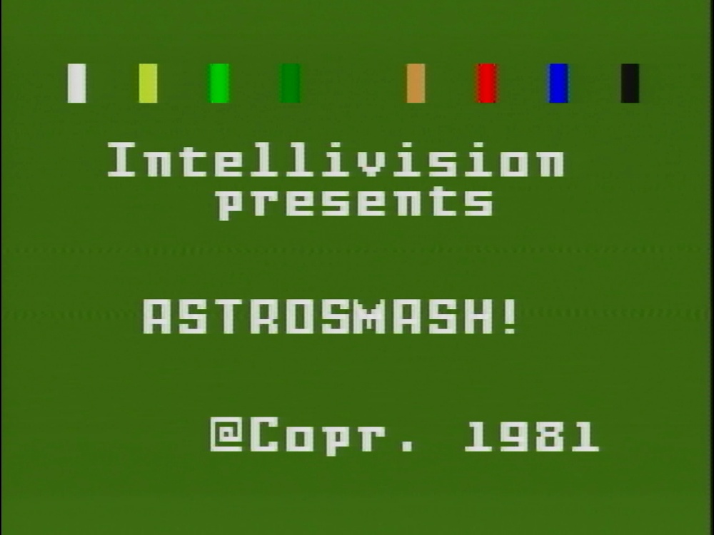 Title Screen of Astrosmash for Intellivision